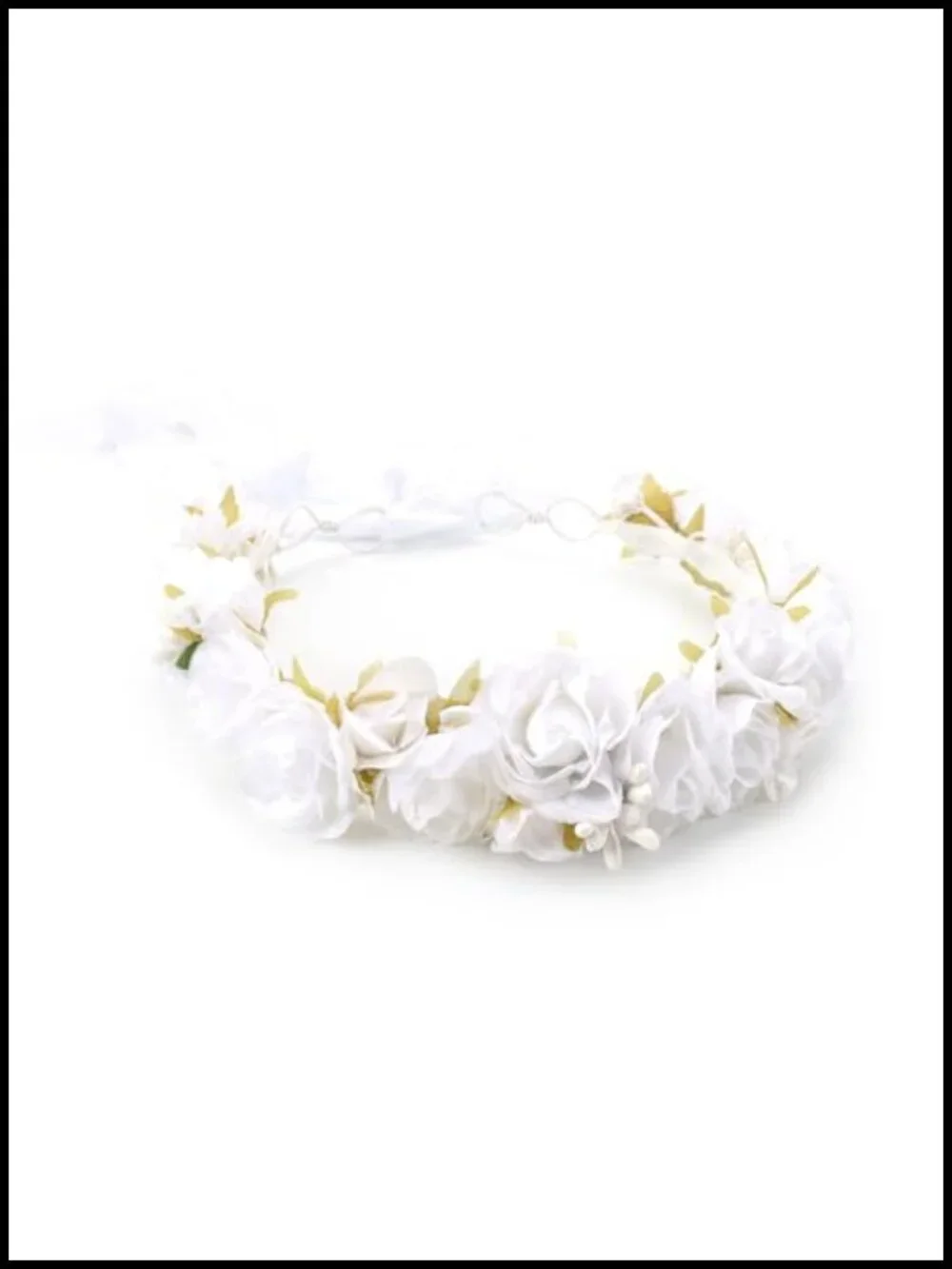 Handmade Silk Floral Crown Headband for Women Girls Wedding Party